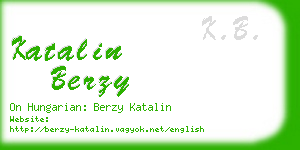 katalin berzy business card